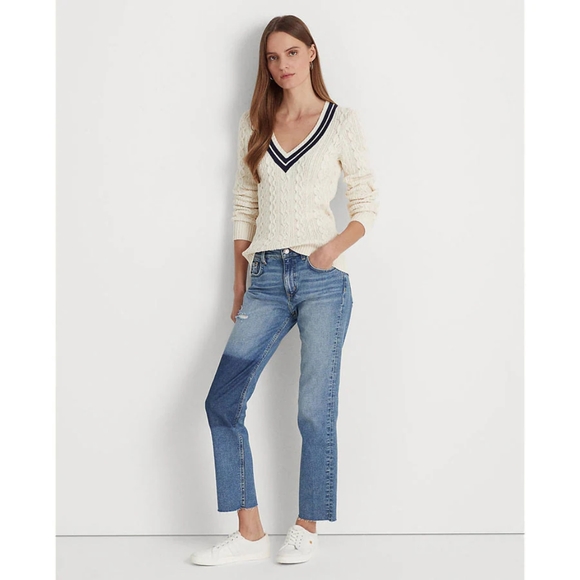 Ralph Lauren High-Rise Straight Cropped Jean - Picture 4 of 5